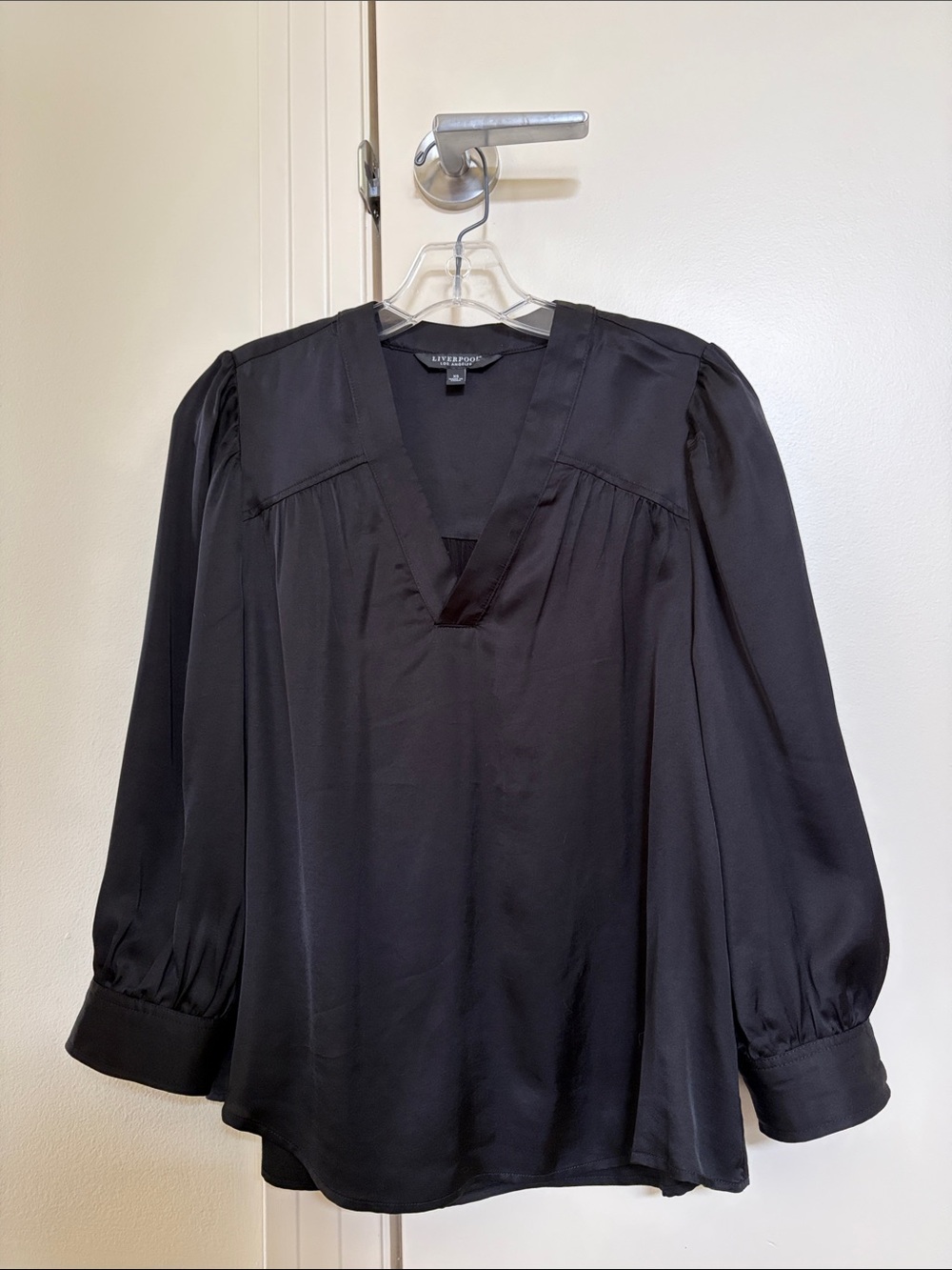 Liverpool Black V-Neck Blouse